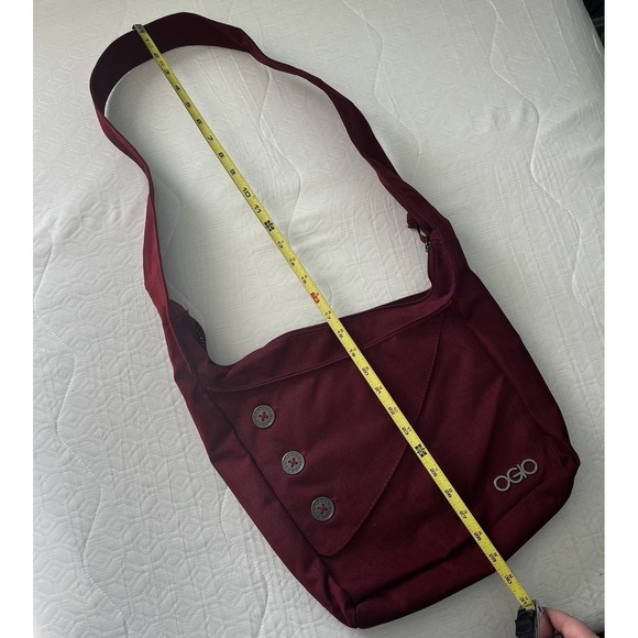 Ogio Women's Brooklyn Messenger Bag Tablet Purse Zippered Lifestyle Travel Red - Picture 5 of 9